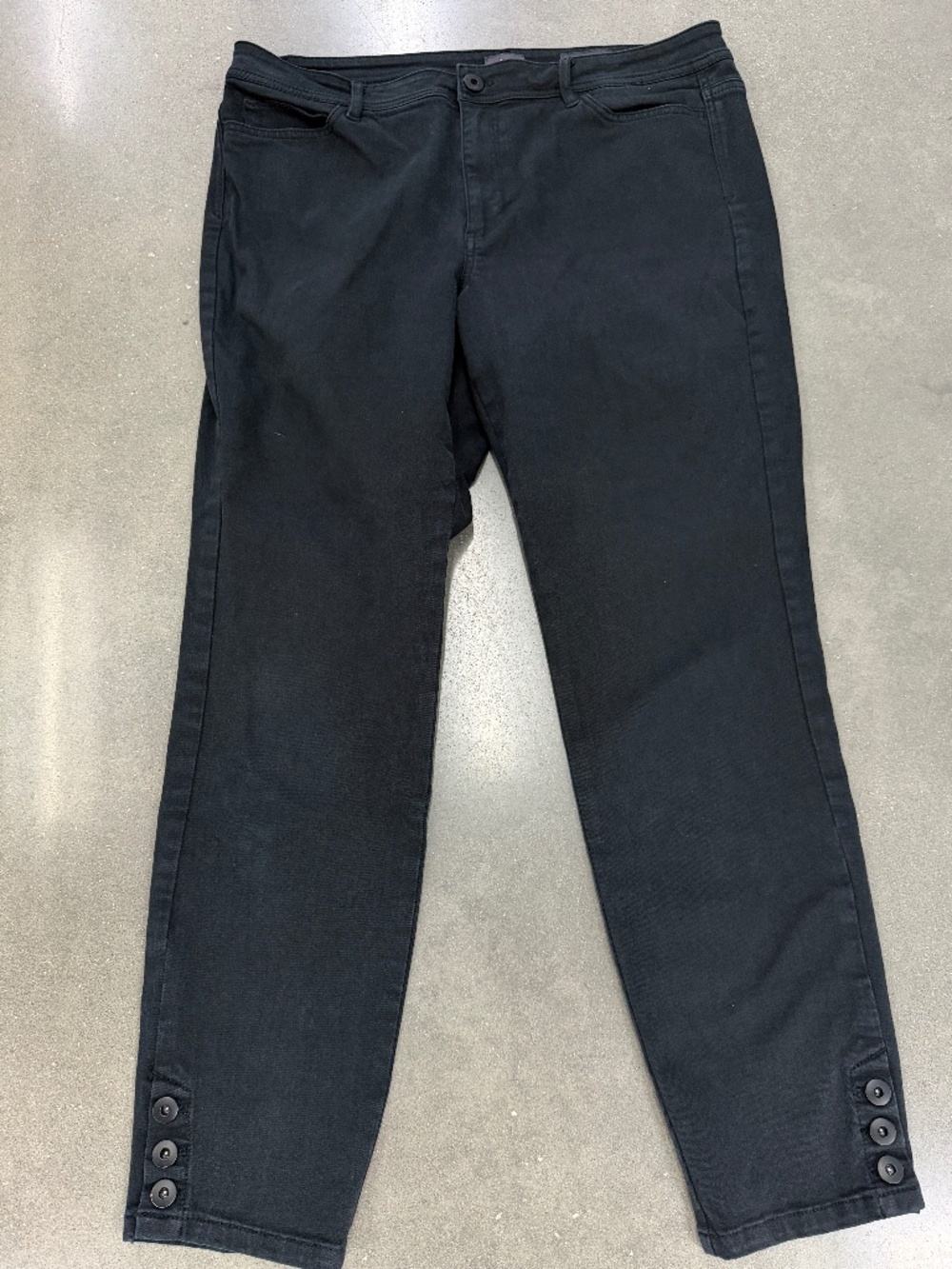 J Jill Denim Authentic Fit Slim Ankle Jeans Size 14T Tall black wash